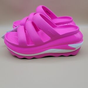 Crocs Mega Crush Triple Strap Platform Sandals Pink Crush Women’s Size 6 New